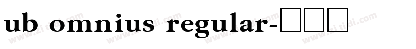 ub omnius regular字体转换